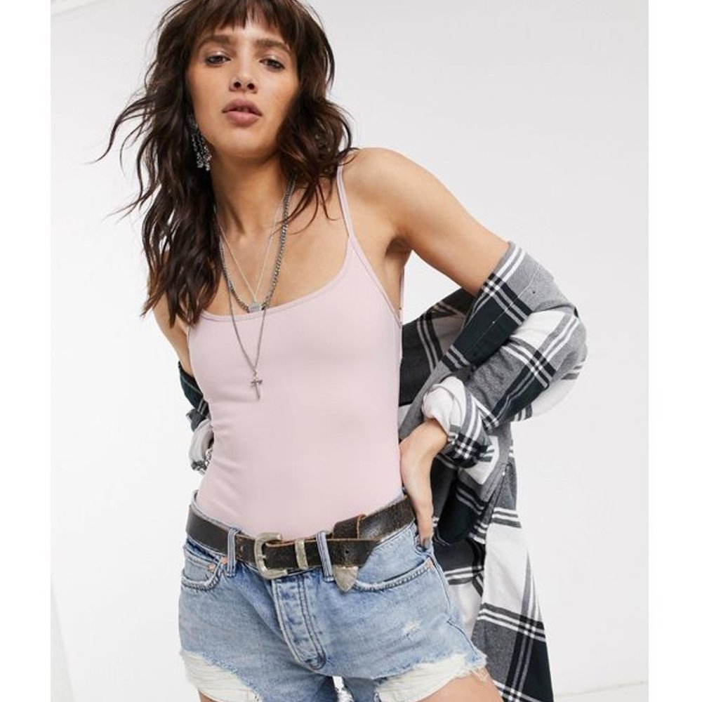 Free People Basique Bodysuit Color Ballet - Picture 7 of 13